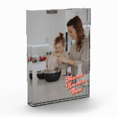 Niedlich Mama kennt die beste rosa braune Retrosch Fotoblock (Links)