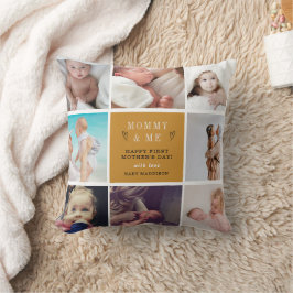 Niedlich Mama & Me FotoCollage - 1. Muttertag Kissen