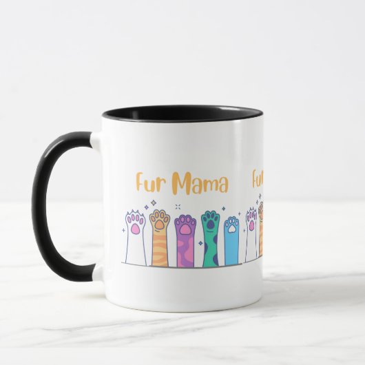 Niedlich Mama Paw Design Tasse (Links)