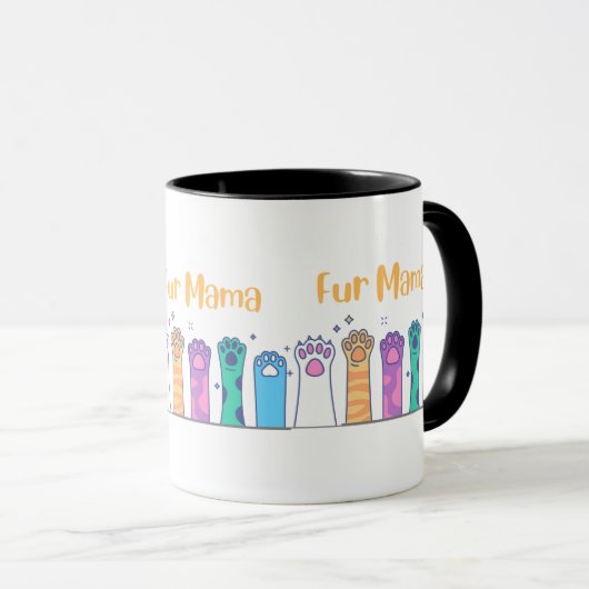 Niedlich Mama Paw Design Tasse (VorderseiteRechts)