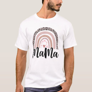 Niedlich Mama Pink Leopard Kuh Print Mother Day Gi T-Shirt