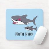 Niedlich Mama Shark und Baby Shark Mousepad (Mit Mouse)