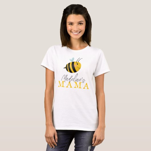 Niedlich Mama Summer Bee T-Shirt (Vorne ganz)