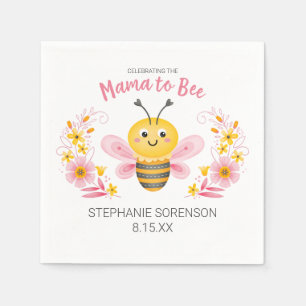 Niedlich Mama to Bee Baby Dusche Serviette