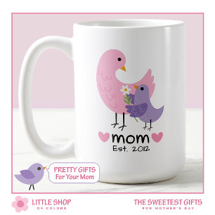 Niedlich Mama- und Baby-Bird-Muttertag Kaffeetasse