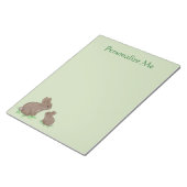 Niedlich Mama und Baby Bunny in Clover Notizblock (angewinkelt)