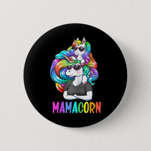 Niedlich Mamacorn Fun Unicorn Mütter Tag Rainbow C Button