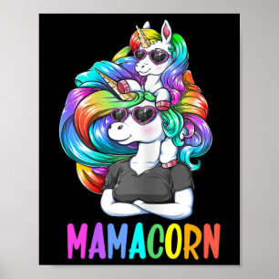 Niedlich Mamacorn Fun Unicorn Mütter Tag Rainbow C Poster