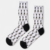Niedlich Mamas Boy Boston Terrier (schwarz) Socken (Linkes Detail)