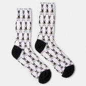 Niedlich Mamas Boy Boston Terrier (schwarz) Socken (Rechts)