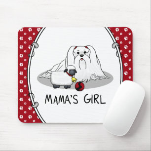 Niedlich Mama's Girl #2 Maltese Dog - maltesische  Mousepad