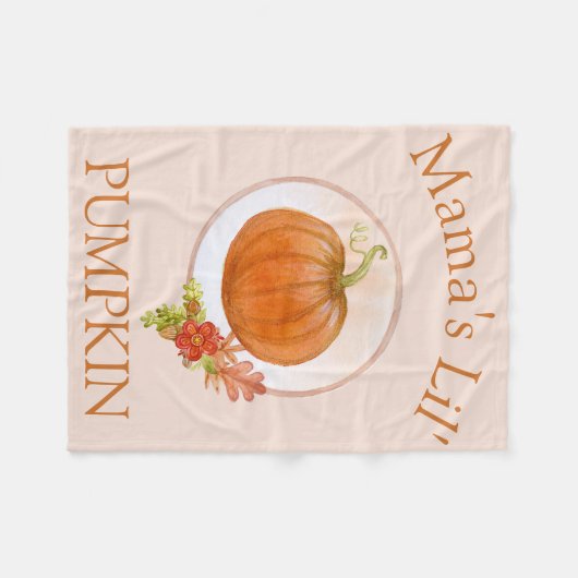 Niedlich Mamas Lil' Pumpkin Baby Fleecedecke (Vorderseite (Horizontal))