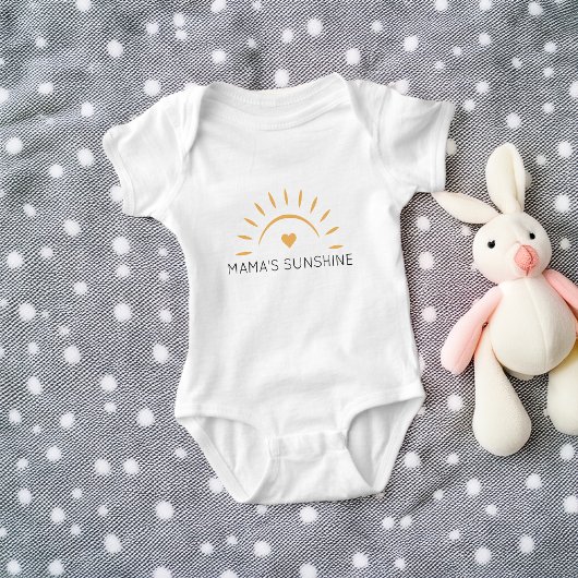 Niedlich Mamas Sonnenschein Personalisiert Baby Strampler