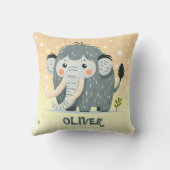 Niedlich Mammoth Personalisiert Kissen (Rückseite)
