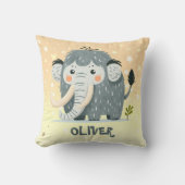 Niedlich Mammoth Personalisiert Kissen (Vorderseite)