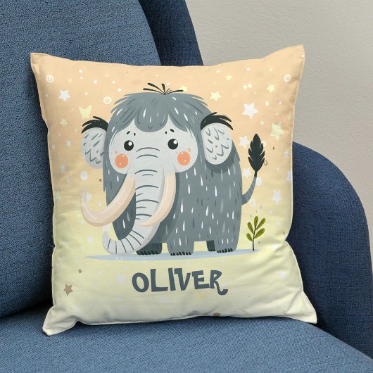 Niedlich Mammoth Personalisiert Kissen