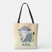 Niedlich Mammoth Personalisiert Tasche (Rückseite)