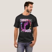 Niedlich Manatee 90s Nostalgie Rainbow Leopard Pri T-Shirt (Vorne ganz)