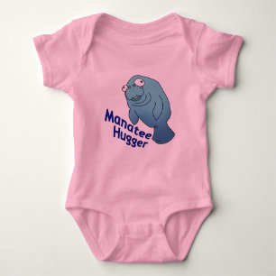 Niedlich Manatee Hugger Cartoon Tier Baby Strampler