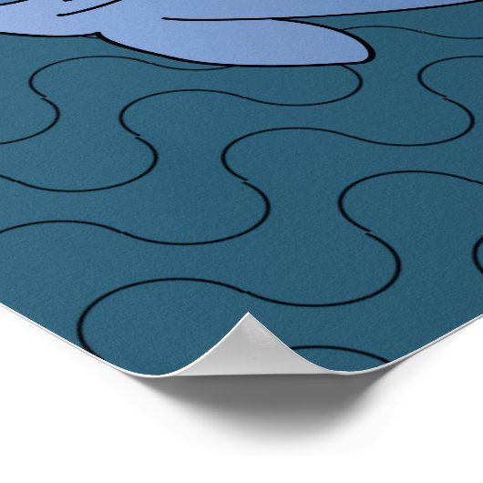 Niedlich Manatee Hugger Cartoon Tier Poster (Ecke)