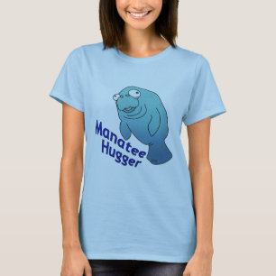Niedlich Manatee Hugger Cartoon Tier T-Shirt