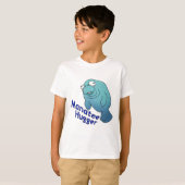 Niedlich Manatee Hugger Cartoon Tier T-Shirt (Vorne ganz)