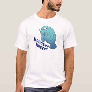 Niedlich Manatee Hugger Cartoon Tier T-Shirt