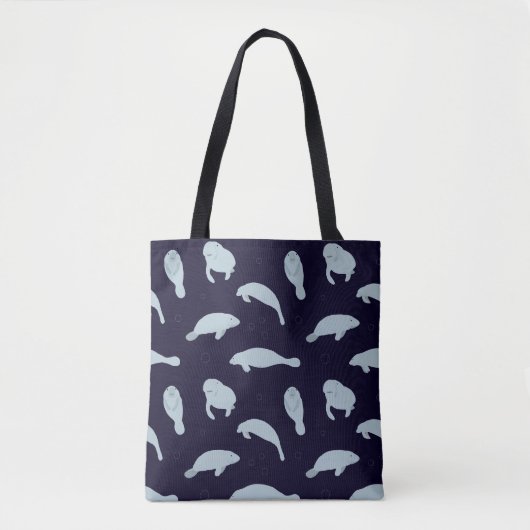 Niedlich Manatee Muster Tasche (Vorderseite)