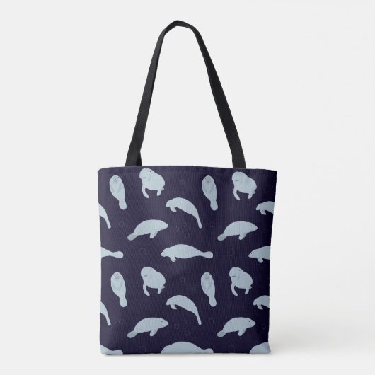 Niedlich Manatee Muster Tasche (Rückseite)