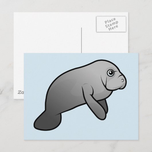 Niedlich Manatee Postkarte (Vorne/Hinten)
