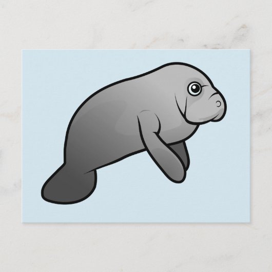 Niedlich Manatee Postkarte (Vorderseite)