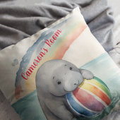 Niedlich Manatee Rainbow Personalisiert Kissen