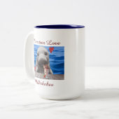 Niedlich Manatee-Tasse Zweifarbige Tasse (Vorderseite Links)
