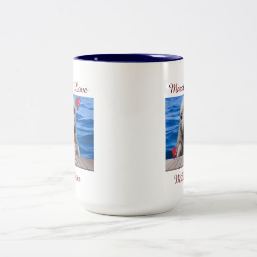 Niedlich Manatee-Tasse Zweifarbige Tasse (Mittel)