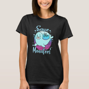 Niedlich Manatee Vintag Unisex T-Shirt