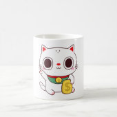 Niedlich Maneki Neko Fortune Money Cat Kaffeetasse (Mittel)
