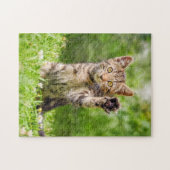 Niedlich Maneki Neko Katzenkätzchen Funny Gewirbel Puzzle (Horizontal)