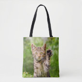 Niedlich Maneki Neko Katzenkätzchen Funny Gewirbel Tasche (Vorderseite)