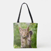 Niedlich Maneki Neko Katzenkätzchen Funny Gewirbel Tasche (Rückseite)