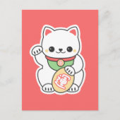 Niedlich Maneki Neko Postkarte (Vorderseite)