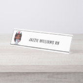 Niedlich Manga Black Nurse Personalisiert Schreibtischnamensplakette (Vorderseite )