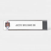 Niedlich Manga Black Nurse Personalisiert Schreibtischnamensplakette (Vorderseite )