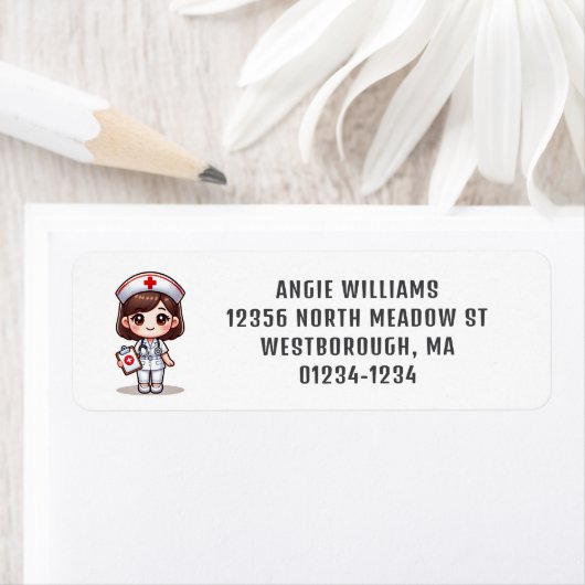 Niedlich Manga Nurse Brown Hair Brown Eyes Custom (Insitu)