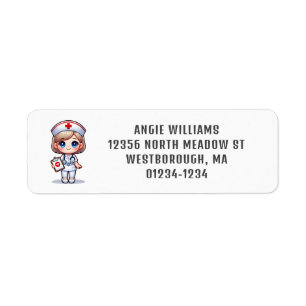 Niedlich Manga Nurse Red Hair Blue Eyes Custom