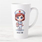 Niedlich Manga Nurse Redhead Blue Eyes Custom Milchtasse (Rechts)