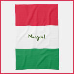 Niedlich Mangia! Rot-Weiß und grüne italienische F Geschirrtuch<br><div class="desc">Feiern Sie mit diesem lustigen Mangia (essen!) italienisches Küchentuch auf der Zuhause.</div>