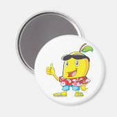 Niedlich Mango in hawaiianischem Shirt Zwei Daumen Magnet (Vorderseite/Rückseite)