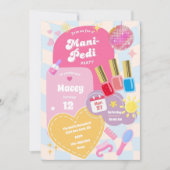 Niedlich Mani Pedi Pamper Wellness-Center Birthday Einladung (Vorderseite)