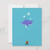 Niedlich Manta Birthday Einladung (Rückseite)