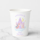 Niedlich Märchendrache Unicorn Kinderdusche Herzli Pappbecher (Rückseite)